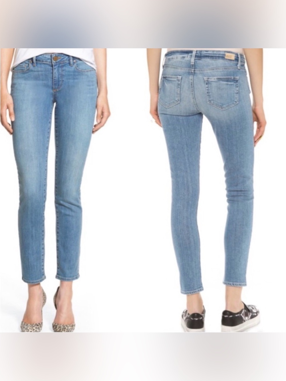 Paige Skyline Ankle Peg Denim Jeans, Size 32